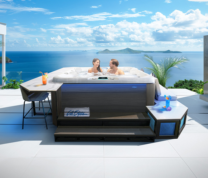 Calspas hot tub being used in a family setting - Frederick